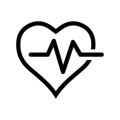 Pulse beat icon logo template design trendy.