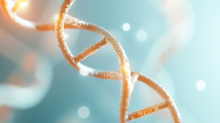 DNA Helix in Laboratory, intricate structure showcasing cutting-edge genetic research and biotechnology innovations in a scientific environment