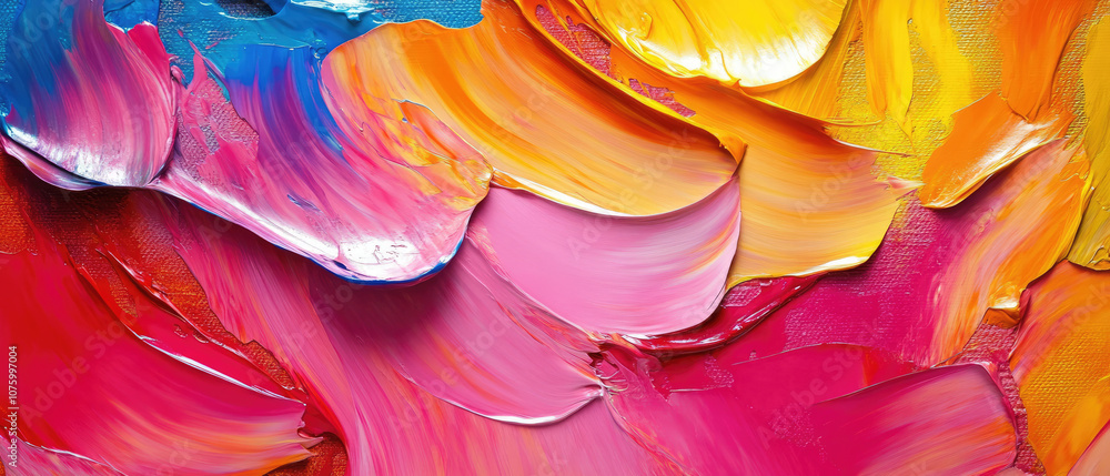 Poster contemporary abstract texture, vibrant colors blend seamlessly, creating a dynamic backdrop that ene