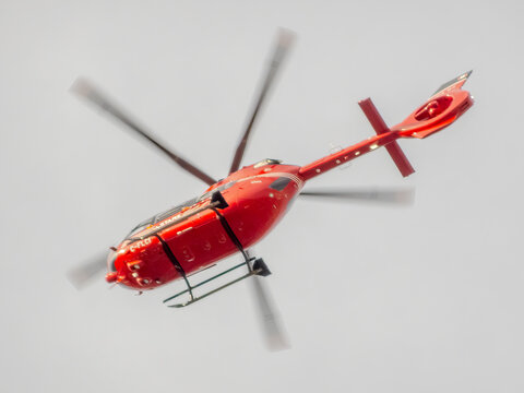 Calgary, AB, Canada. Nov 12, 2024. A STARS Airbus H145 helicopter, outfitted with specialized medical equipment, transforms the aircraft into a flying intensive care unit.