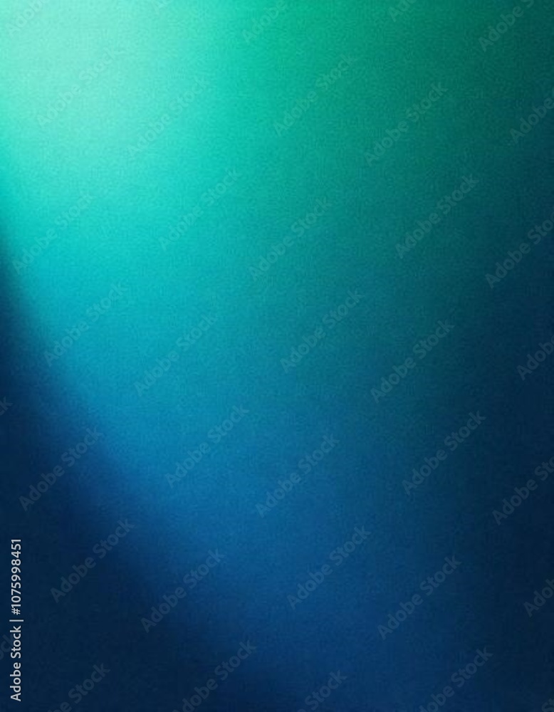 Poster minimalist abstract background with a textured turquoise gradient