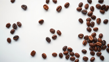 coffee beans on white background