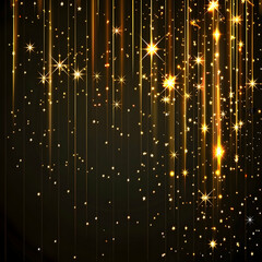 A background of golden, glittering stars and vertical stripes, creating an elegant atmosphere for festive or award events.