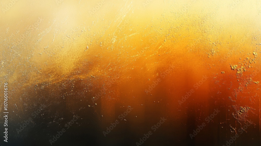 Poster dreamy abstract gradient background in warm orange and yellow tones with texture and depth.