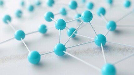 Interconnected Molecular Structure - Complex Chemistry Diagram