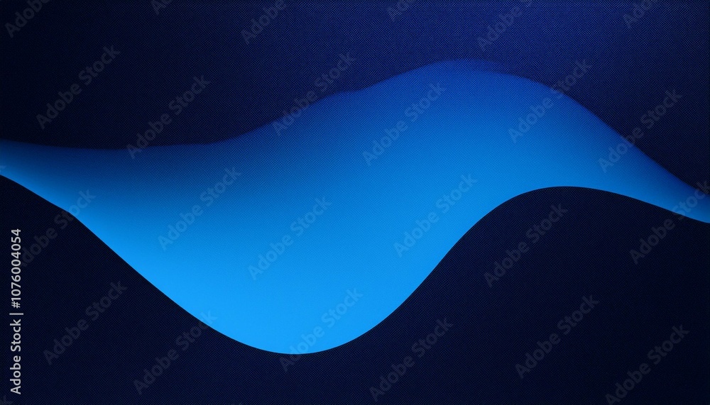 Poster fluid blue abstraction with dynamic movement against a dark backdrop