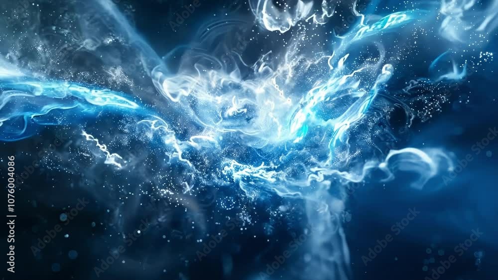 Aufkleber an ethereal mist of particles constantly morphing and changing form.