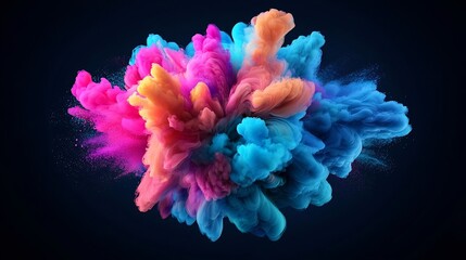 Obraz premium Vibrant 3D Explosion of Colorful Light and Dynamic Visuals Symbolizing Creative Energy