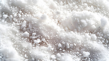 Close-Up View of Snowy Texture with Intricate Details