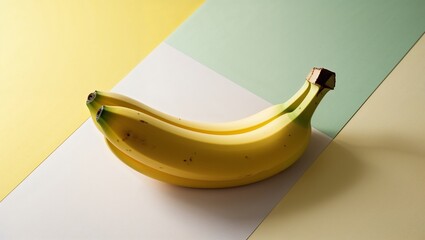 banana fruit on a gradient pastel background