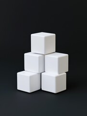 Obraz premium Create stunning visuals with white cubes a guide to using simple shapes in design projects