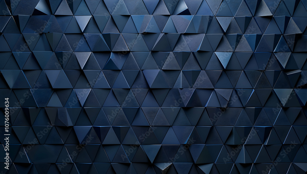 Aufkleber dark navy blue background with a triangular pattern