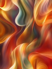 Abstract swirling colors in warm tones create a dynamic, flowing visual experience.