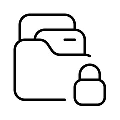 locked business data icon with thin style, perfect for user interface projects