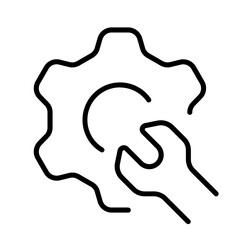 finance management key icon with thin style, perfect for user interface projects