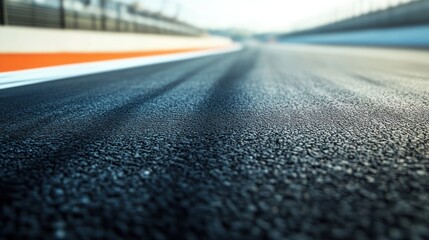 Race Track Asphalt Close-Up