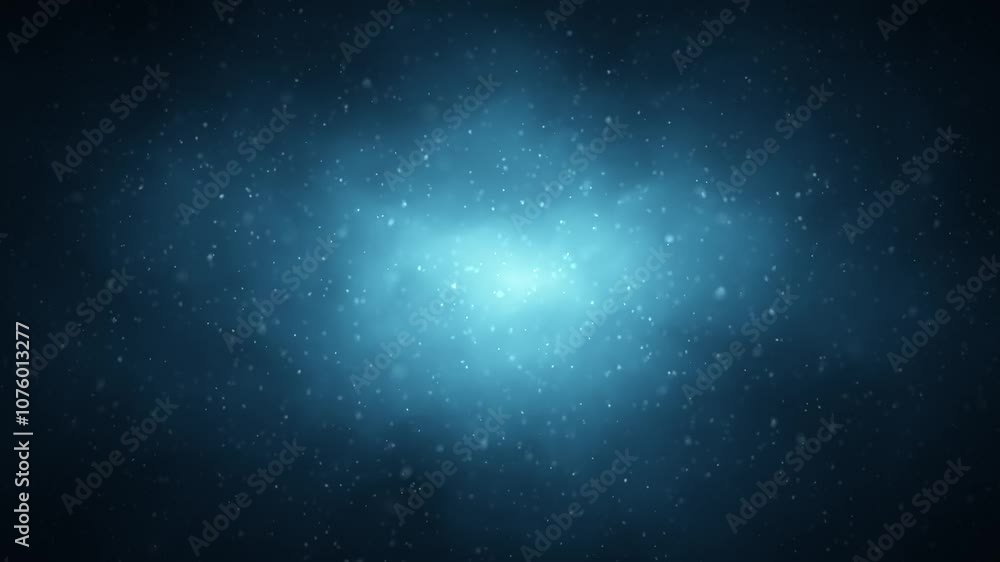 Canvas Prints dark blue mystical fog light loop blurred particles flying.
