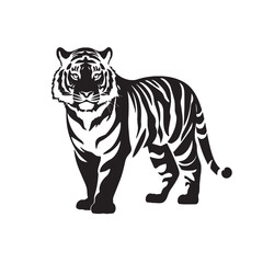 Naklejka premium simple tiger silhouette vector illustration