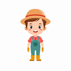 Gardener Cute Worker Work Job Profession Professional Occupation Cartoon Character
