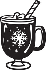 Christmas Black Silhouette Drinks Icon