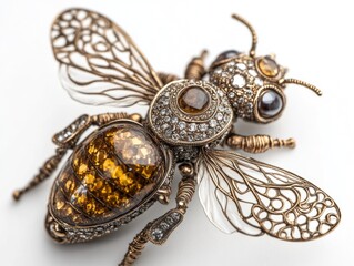 Naklejka premium Bee Brooch Close Up