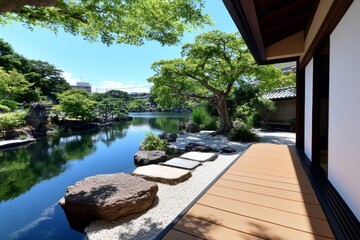 Traditional Japanese house with sliding paper doors and tatami mats, capturing minimalism and serenity