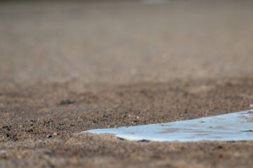 Home plate with red dirt