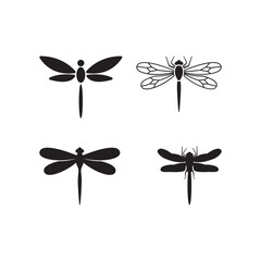 dragonfly icon vector