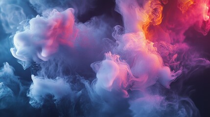 Fototapeta premium Colorful Cloud Smoke Close Up