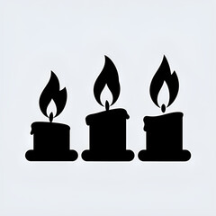 Silhouette candle icon 
