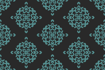 Geometric ethnic oriental ikat pattern traditional Design for background,carpet,wallpaper,clothing,wrapping,Batik,fabric,Vector illustration.embroidery style.