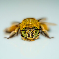 a yellow insect caught on camera