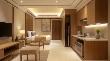 Fototapeta premium Modern Studio Apartment Interior Design