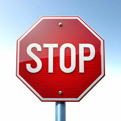 Obraz premium A bold stop traffic sign, featuring a vibrant red octagon.
