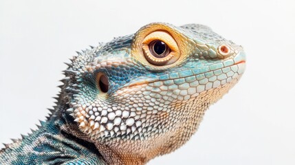 Close-up Portrait of a Blue-Eyed Lizard