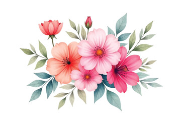 Watercolor floral bouquet