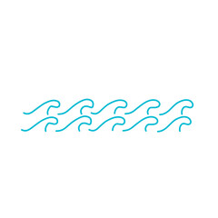 Water wave sea wave Zigzag line Water logo symbol vector 