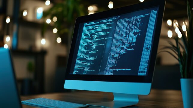 Computer Screen with Code