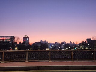 purple sunset in korea