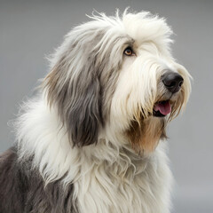 The Old English Sheepdog is a large, affectionate dog known for its distinctive fluffy coat, intelligence.