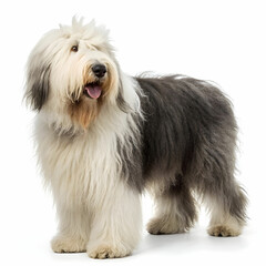 The Old English Sheepdog is a large, affectionate dog known for its distinctive fluffy coat, intelligence.