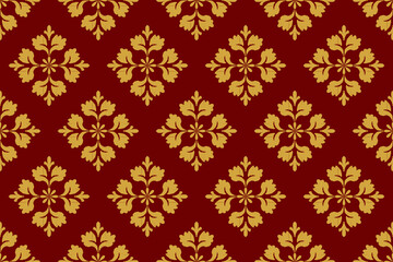Geometric ethnic oriental ikat pattern traditional Design for background,carpet,wallpaper,clothing,wrapping,Batik,fabric,Vector illustration.embroidery style.