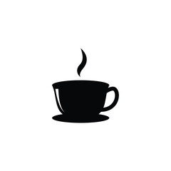 coffee icon mug vector design silhouette style