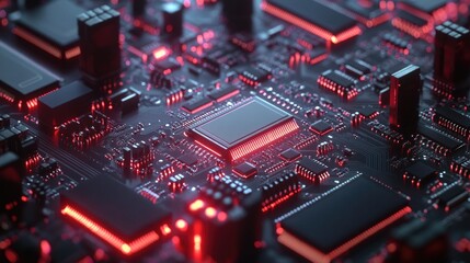 Obraz premium Computer Motherboard Close-Up