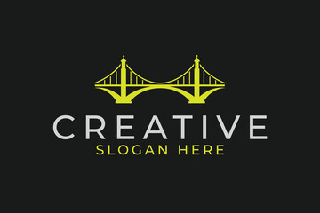 Fototapeta premium Creative Modern Bridge Symbolic Logo