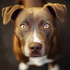 Close-Up of Pit Bull’s Face	