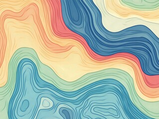 Obraz premium Abstract wavy patterns in vibrant colors create a dynamic visual texture.