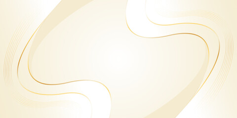 Abstract beige luxury wave background with gold lines. Elegant modern wallpaper. Template banner background for beauty products, sales, ads, events, web and pages