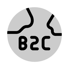 business to consumer icon with bulk style, perfect for user interface projects