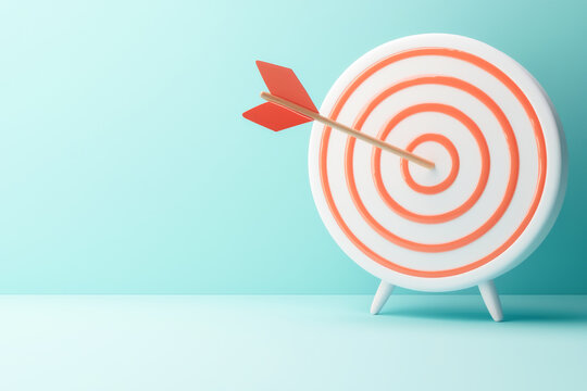 A target with an arrow to symbolize achieving goals and success in business.